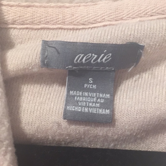 Aerie S Light Pink Cropped Soft Hoodie - Picture 3 of 9